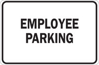 image of Brady B-120 Fiberglass Reinforced Polyester Rectangle White Parking Restriction, Permission & Information Sign - 18 in Width x 12 in Height - 75101