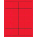 image of Tape Logic LL172RD Rectangle Laser Labels - 2 in x 2 in - Permanent Acrylic - Fluorescent Red - 14682