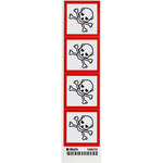 image of Brady 118847 Hazardous Material Label - 2 in x 2 in - Vinyl - Black / Red on White - B-7569 - 66087