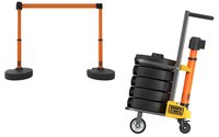 image of Banner Stakes PLUS PL4000-O Cart & Banner Package - Orange - BANNER STAKES PL4000-O