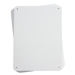 image of Brady B-555 Aluminum Rectangle White Sign Blank - 10.25 in Width x 7.25 in Height - 13632
