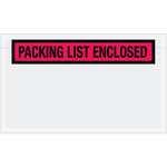 image of Red Packing List Enclosed Envelopes - 7.5 in x 4.5 in - 2 Mil Poly Thick - SHP-8224