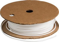 image of Brady Bradymark PVC-10-500 White PVC Continuous Thermal Transfer Printer Heat-Shrink Tubing - 500 ft Length - 0.102 in Min Wire Dia to 0.112 in Max Wire Dia - 662820-63172