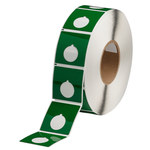 image of Brady THTEP-170-593-.5GN Die-Cut Printer Label Roll - 2.4 in x 2.4 in - Polyester - Green - B-593 - 57176