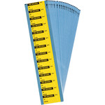 image of Brady 149348 Black on Yellow Cloth Inspection & Calibration Labels - 1.5 in Width - 0.625 in Height - B-500