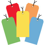image of Shipping Supply Assorted 13 Point Cardstock Colored Tags - 12742