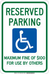 image of Brady B-555 Aluminum Rectangle White Parking Restriction, Permission & Information Sign - 12 in Width x 18 in Height - 127470