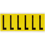 image of Brady 3450-L Letter Label - Black on Yellow - 1 1/2 in x 3 1/2 in - B-498 - 34522