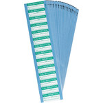 image of Brady 149350 Green on White Cloth Inspection & Calibration Labels - 1.5 in Width - 0.625 in Height - B-500