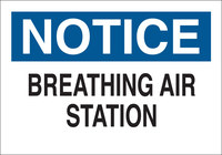 image of Brady B-302 Polyester Rectangle White Breathing Apparatus Sign - 14 in Width x 10 in Height - Laminated - 85312