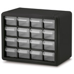 image of Akro-Mils 10116 Bin Cabinet - Steel - Black - 10 1/2 in x 6 3/8 in x 8 1/2 in
