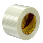 image of 3M Scotch 8959 Clear Filament Strapping Tape - 1340 mm Width x 66 m Length - 5.7 mil Thick - 98404