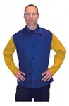 image of Tillman Blue/Bourbon brown XL Leather/Kevlar/Cotton Jacket - 3 Pockets - 30 in Length - 608134-92304