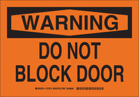 image of Brady B-555 Aluminum Rectangle Orange Door Sign - 14 in Width x 10 in Height - 127077
