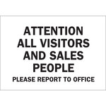 image of Brady B-555 Aluminum Rectangle White Restricted Area Sign - 14 in Width x 10 in Height - 43422