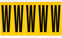 image of Brady 1560-W Letter Label - Black on Yellow - 1 3/4 in x 5 in - B-946 - 97122