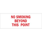 image of Brady B-302 Polyester Rectangle White No Smoking Sign - 10 in Width x 3.5 in Height - Laminated - 88433