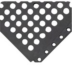 image of Wearwell 24/Seven Locksafe Anti-Fatigue Mat 578.58x3x3NBRBK - 3 ft x 3 ft, Nitrile - Black - 70308