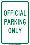 image of Brady B-555 Aluminum Rectangle White Parking Restriction, Permission & Information Sign - 12 in Width x 18 in Height - 129738