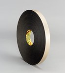 3M 4496 Black Double Coated Foam Tape - 1 in Width x 36 yd Length - 1/16 in Thick - 30423