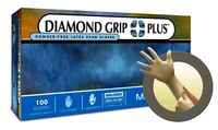image of Microflex Diamond Grip Plus DGP-350 Tan Large Powder Free Disposable Gloves - Medical Exam Grade - 9 in Length - Rough Finish - 5.1 mil Thick - DGP-350-L