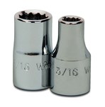 image of Williams JHW30207 12 Point Shallow Socket - 1/4 in Drive - Shallow Length - 1 in Length - 96404