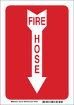 image of Brady B-401 High Impact Polystyrene Rectangle Red Fire Equipment Sign - 7 in Width x 10 in Height - 25723