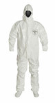 image of Dupont White Large Tychem 4000 Chemical-Resistant Coveralls - SL128TWHLG000600