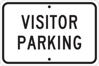 image of Brady B-120 Fiberglass Reinforced Polyester Rectangle White Parking Restriction, Permission & Information Sign - 18 in Width x 12 in Height - 75226