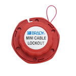 image of Brady Red Fiberglass Reinforced Nylon Cable Lockout Device 50940 - 8 ft Length - 754476-50940