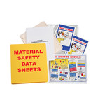 image of Brady MSDS & GHS Data Sheet Binder BR823A - Red on Yellow - 45336