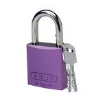 Brady Purple Aluminum 6-pin Keyed & Safety Padlock 104572 - 1 1/2 in Width - 1 3/5 in Height - 1/4 in Shackle Diameter - 2 Key(s) Included - 754476-03276