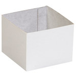 image of White Deluxe Gift Box Bottoms - 4 in x 4 in x 3 in - 3390