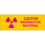 image of Brady B-302 Polyester Rectangle Yellow Radiation Hazard Sign - 10 in Width x 3.5 in Height - Laminated - 88750