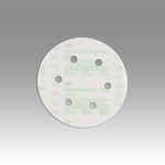 image of 3M Hookit 268L Coated Aluminum Oxide Green Hook & Loop Disc - Film Backing - 3 mil Weight - 30 Grit - Extra Fine - 6 in Diameter - 54554