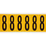 image of Brady 1550-8 Number Label - Black on Yellow - 1 1/2 in x 3 1/2 in - B-946 - 44053