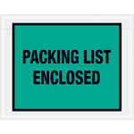image of Green Packing List Enclosed Full Face Envelopes - 5.5 in x 7 in - 2 Mil Poly Thick - SHP-8210