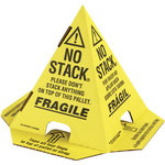 image of No Stack Yellow/Black Pallet Cones - 8 in x 8 in x 10 in - 15645