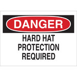 image of Brady B-120 Fiberglass Reinforced Polyester Rectangle White PPE Sign - 10 in Width x 7 in Height - 47158
