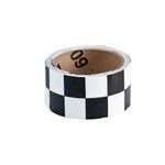 image of 3M Black / White Warning Tape - Pattern/Text = Checks - 2 in Width x 18 yd Length - 76316