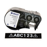 image of Brady M4C-750-595-BK-WT All-Weather Labels - 0.75 in x 25 ft - Vinyl - White on Black - B-595 - 59250