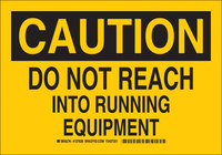 image of Brady B-555 Aluminum Rectangle Yellow Equipment Safety Sign - 10 in Width x 7 in Height - 127626