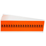 image of Brady 152382 Black on Orange Rectangle Vinyl Cloth Conduit & Voltage Label - 2.25 in Width - 0.5 in Height - B-498