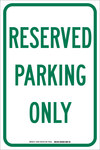image of Brady B-959 Aluminum Rectangle White Parking Restriction, Permission & Information Sign - 12 in Width x 18 in Height - 103693