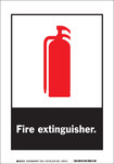 image of Brady B-302 Polyester White Fire Equipment Sign - 10 in Width x 14 in Height - Laminated - 45146