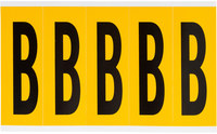 image of Brady 1560-B Letter Label - Black on Yellow - 1 3/4 in x 5 in - B-946 - 97101