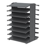 image of Akro-Mils APRD18 Fixed Rack - Gray - 16 Shelves
