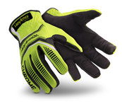 image of HexArmor Chrome Series 4033 Yellow/Black 9 Synthetic SuperFabric/Synthetic Leather Cut and Sewn Mechanic's Gloves - ANSI A12 Cut Resistance