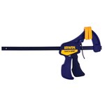 image of Irwin Quick-Grip Bar Clamp 1964742 - 6 in Capacity - 2 7/16 in Throat - 150 lb Pressure