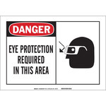 image of Brady B-401 Polystyrene Rectangle White PPE Sign - 14 in Width x 10 in Height - 26560